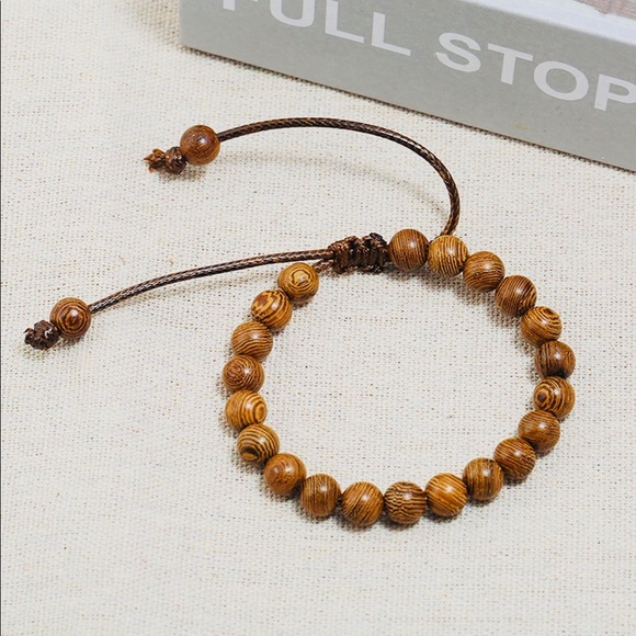 wood beads sandalwood bracelets 3pcs - Picture 3 of 5